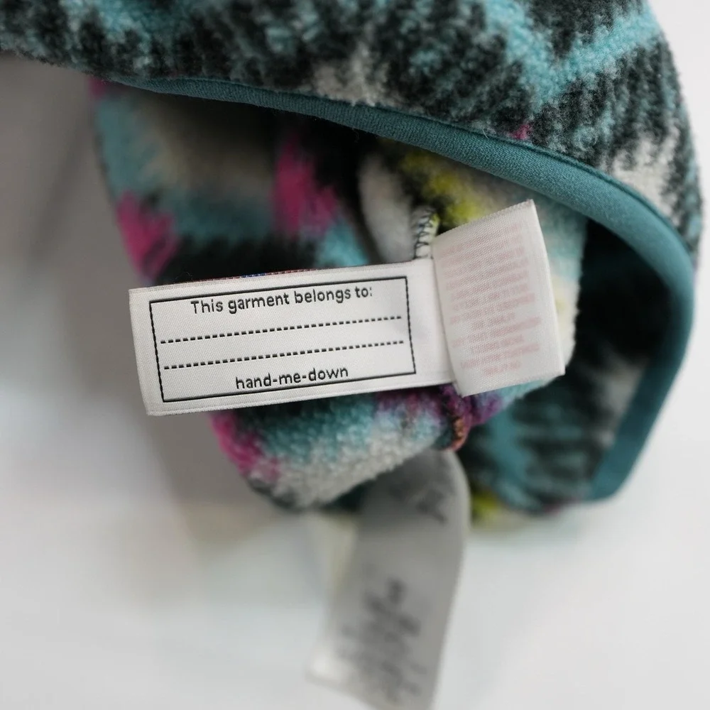 PATAGONIA Synchilla Snap-T Timber Twist Pullover‎ Girl's Size Large 12 Vtg